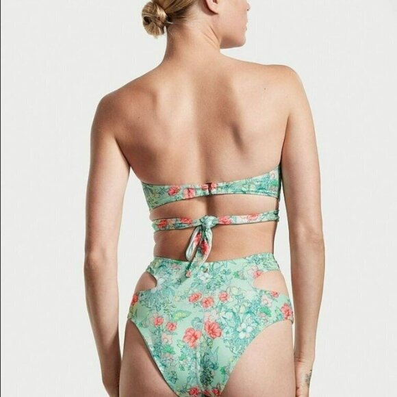 Victoria’s Secret Swim Wrap High Waist Cheeky Bikini Bottom Butterfly Floral - Picture 3 of 3